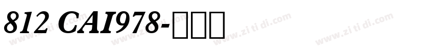 812 CAI978字体转换